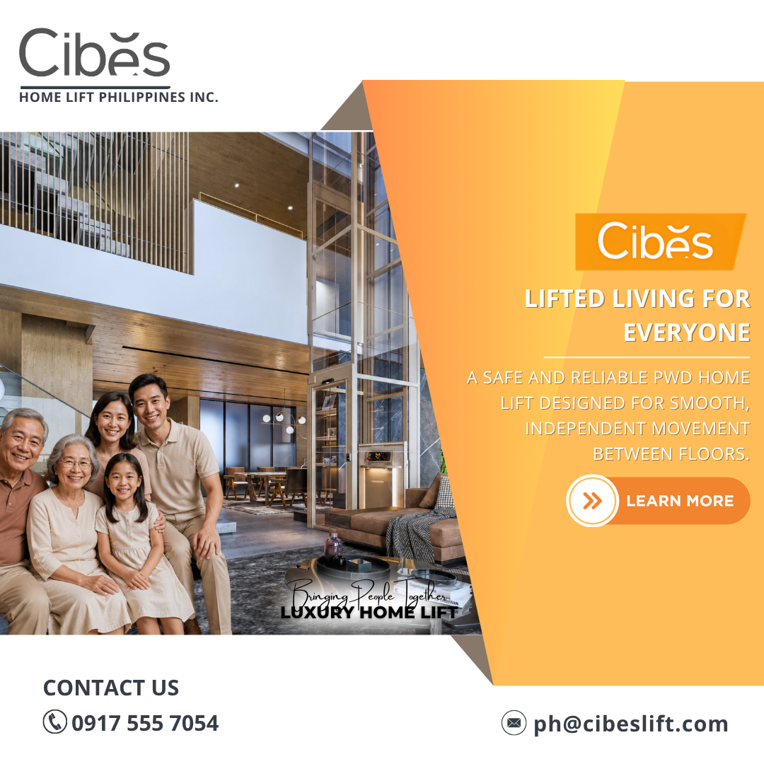 Asian multi-generational Filipino family using a modern home elevator for safe and easy movement between floors