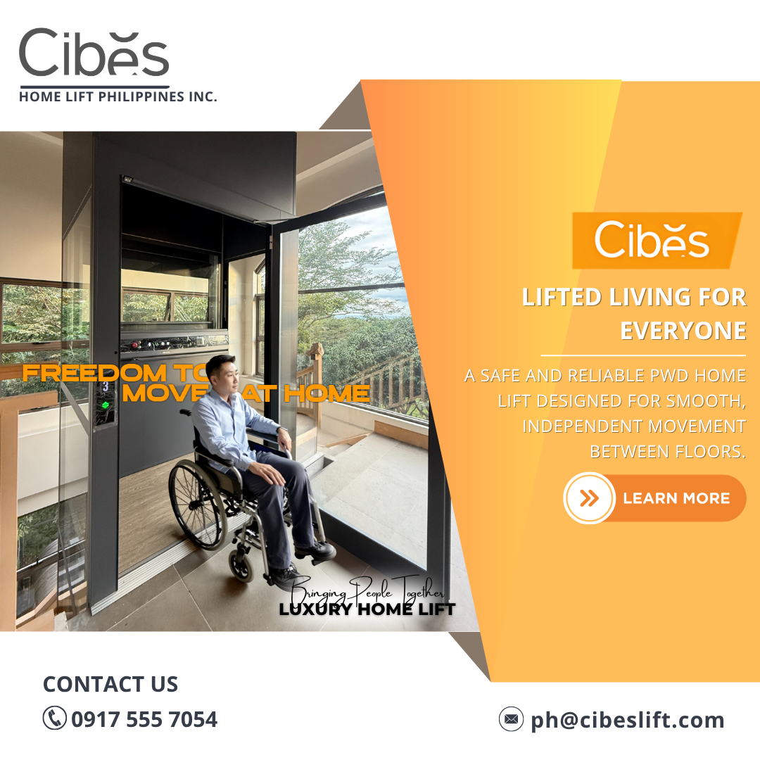 PWD wheelchair lift in a Philippine home providing safe and easy access between floors